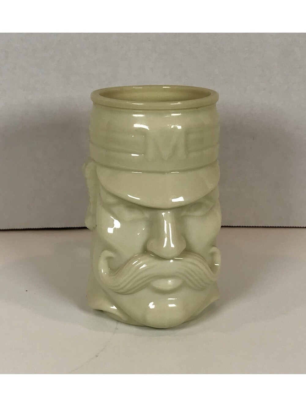Vintage Face Mug, Casey at the Bat, Avon Custard Glass